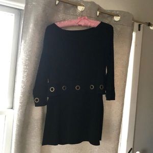 Black tunic w detail by Eva Varro